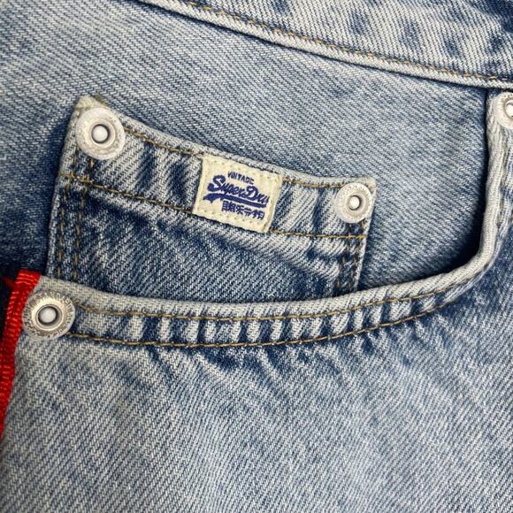 Superdry Womens Skirt Size 28 Light Wash Denim Blue Jean Unlined Casual Pockets - Picture 11 of 16